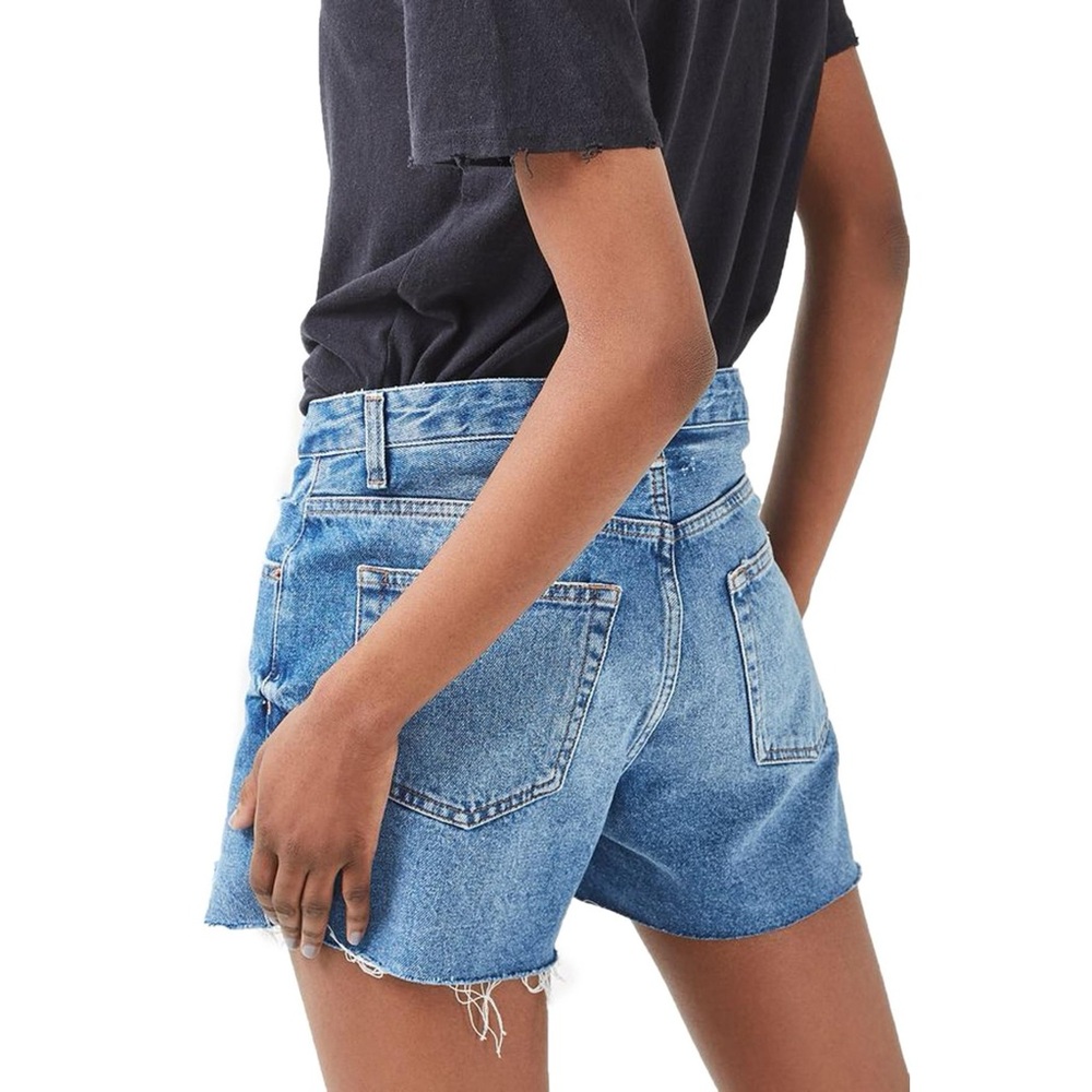 Topshop | Moto Mom Denim High Wasted Cutoffs Jean Shorts